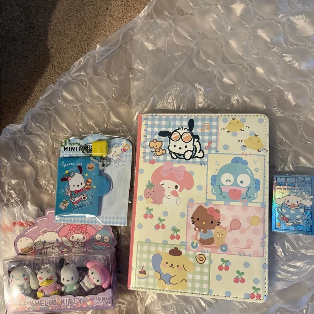 Sanrio Character Patchwork Hardcover Notebook - Pastel Multi‎
